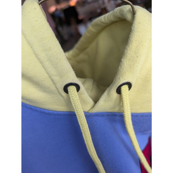 Teddy Fresh Pastel Hoodie XL Bear Patch Colorblock Patchwork Cotton Unisex Bear - Picture 11 of 13